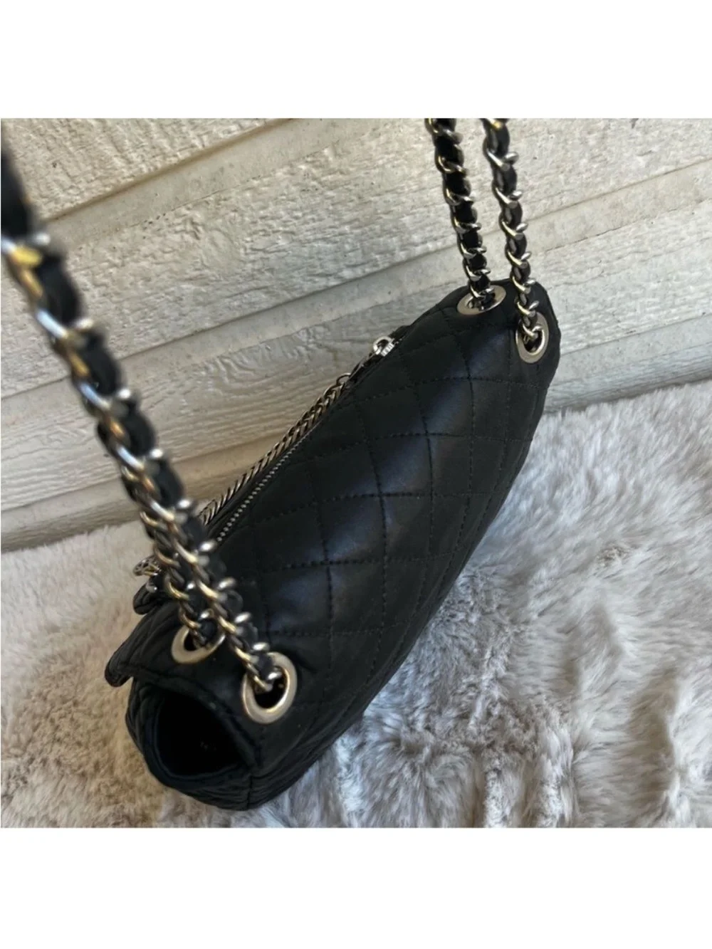 MICHAEL KORS Black Flap Cheyenne Jet Set Astor Crossbody Chain Shoulder Bag